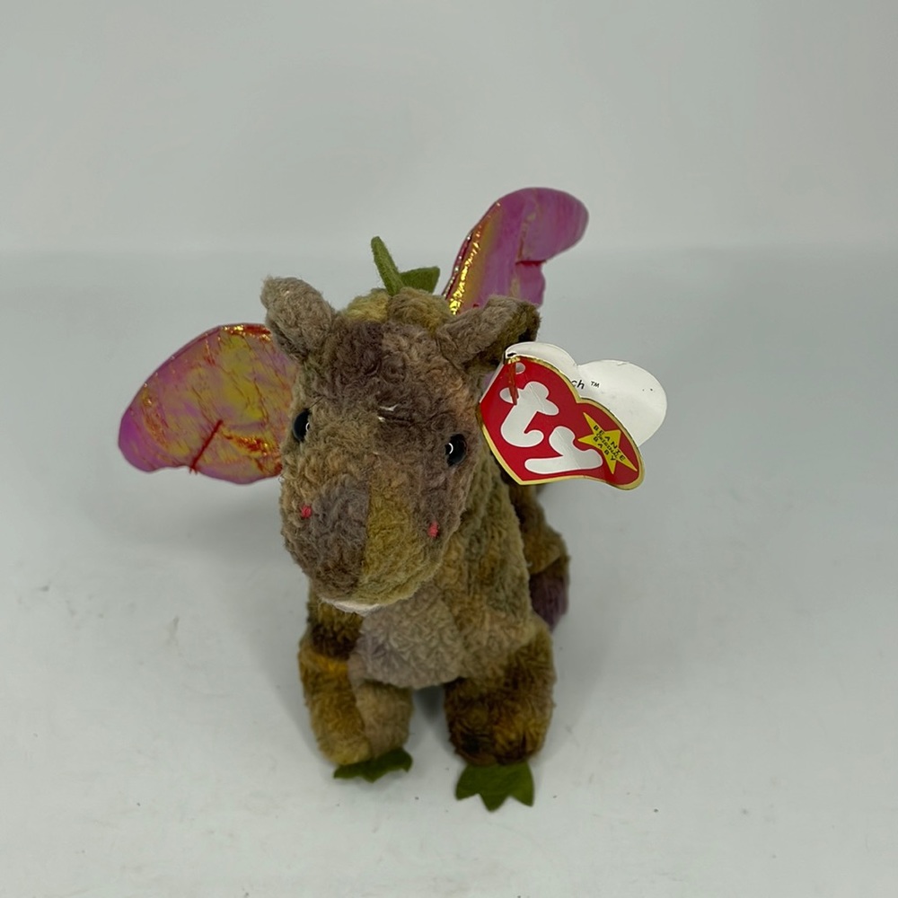 Vintage 1998 Scorch the Dragon Date of Birth July 31, 1998 Ty Beanie Baby